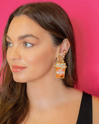 Pumpkin Spice Beaded Earrings