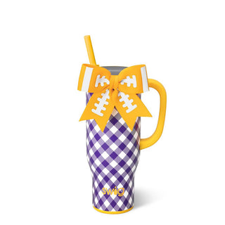 SWIG 30oz Gameday Gingham Purple + Yellow Mega Mug