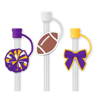 ARRIVING 8/15 - SWIG We’ve Got Spirit Purple + Yellow Straw Topper Set
