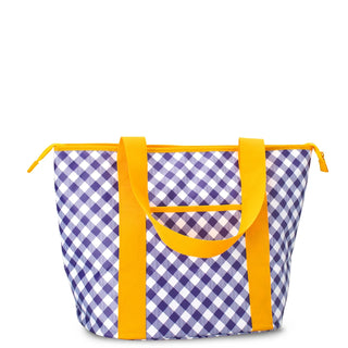 SWIG Gameday Gingham Purple & Yellow Zippi 36 Cooler