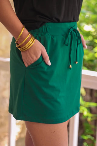 Solid Emerald Everyday Skort