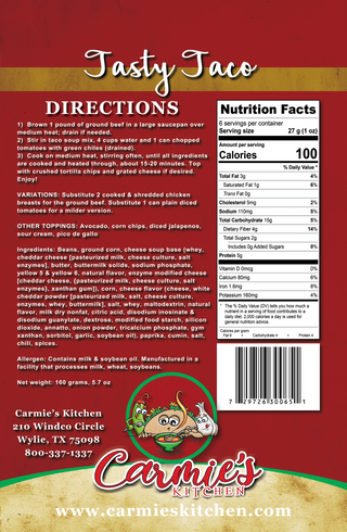 Carmie's Tasty Taco Soup Mix
