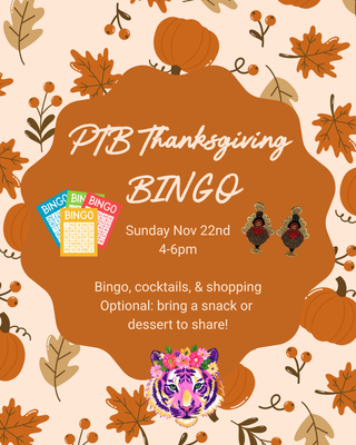 Thanksgiving BINGO Ticket Nov 22