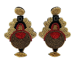 Beaded Turkey Earrings