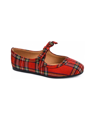 Corky's Layover Flats in Plaid