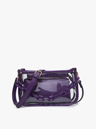 Jessica Stadium Clear Crossbody Bag – Purple