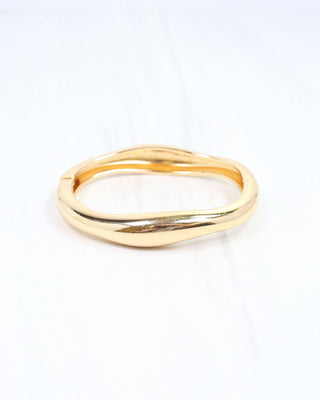Bimberi Hinged Bangle Bracelet Gold