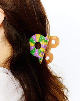 Mardi Gras Magic King Cake Claw Clip