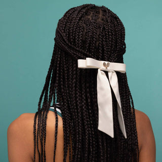 Satin Bow Tennis Hair Clip