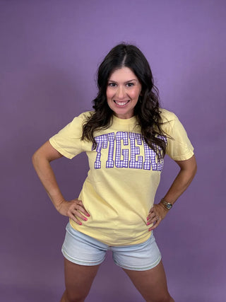 Gingham TIGERS Tee