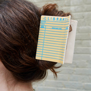 Library Card Hair Claw
