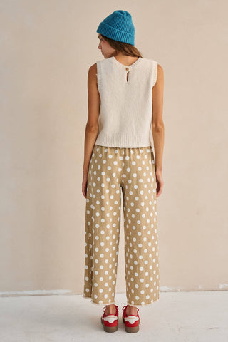 Polka Dot Drawstring Pants