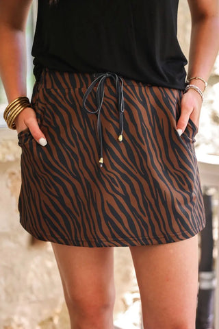 TIGER Print Everyday Skort