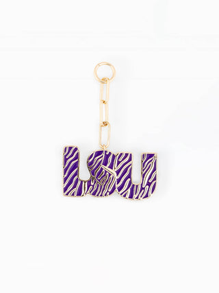 LSU Tiger Stripe Bag Charm