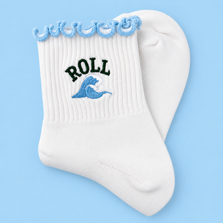 Roll Game Day Embroidered Socks