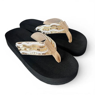 Champagne Flight Flip Flops