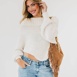 Loretta Suede Fringe Slouchy Bag in Camel