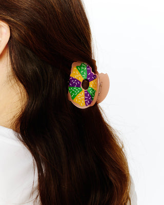 King Cake Bite Claw Clip