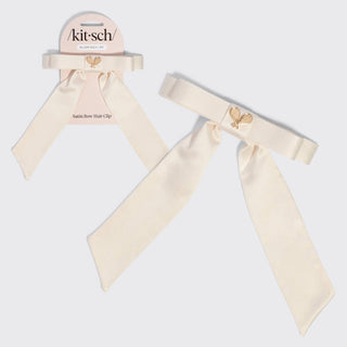 Satin Bow Tennis Hair Clip