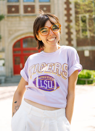 Licensed Tigers Football Orchid Tee