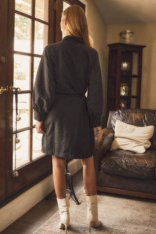 Beth Embroidered Western Shirt Dress