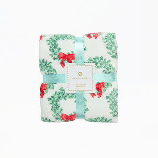 Wreath & Ribbon Holiday Blanket