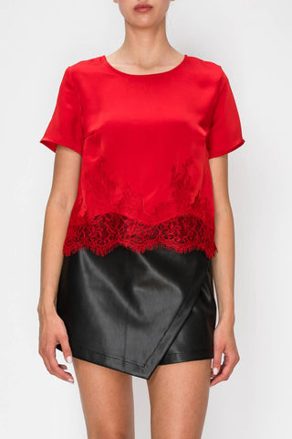 Faux Leather Asymmetrical Black Mini Skort