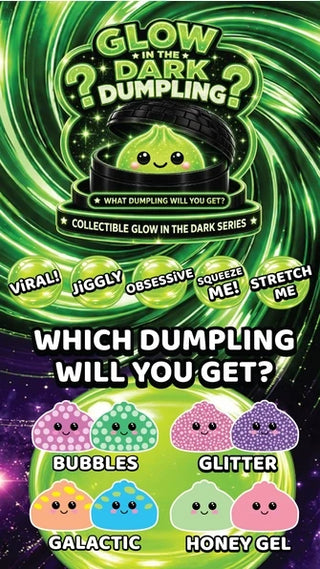GLOW IN THE DARK Mystery Dumpling Black Basket