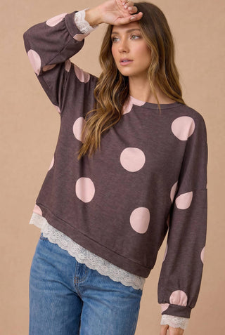 Lace & Dot Pullover