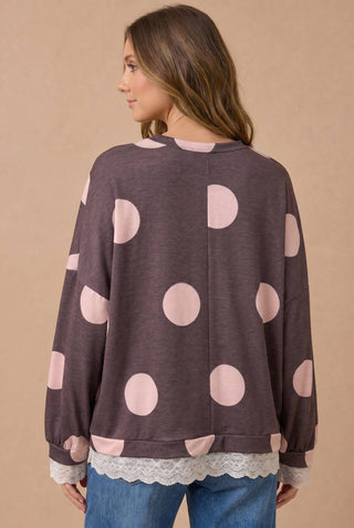 Lace & Dot Pullover