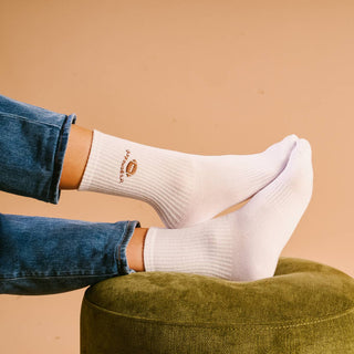 Game Day Embroidered Crew Socks
