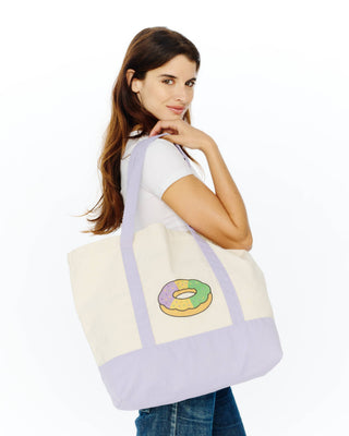 King Cake Pastel Canvas Tote Bag