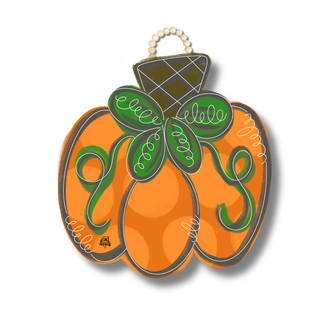 Polka Dot Pumpkin Door Hanger