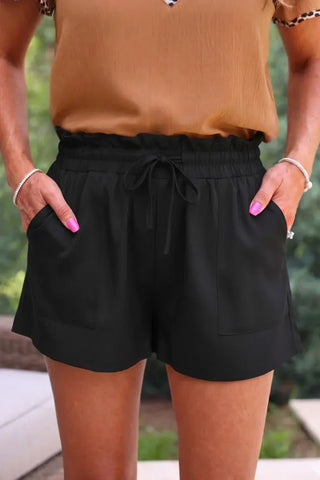 Runaway Paper Bag Shorts in Black