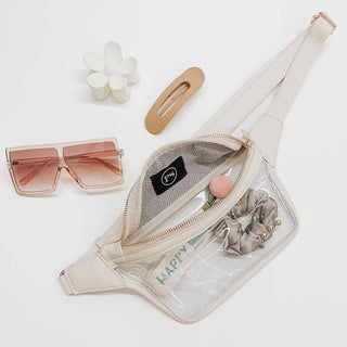Clara Clear Bum Bag: Cream