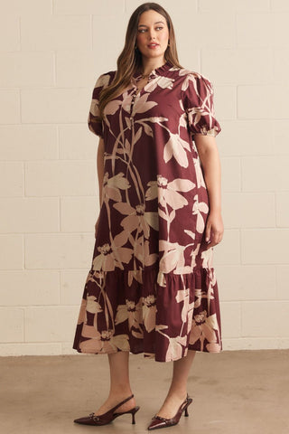 Bethany Dress in Wine
