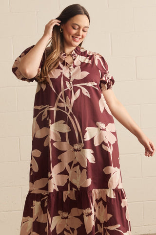 Bethany Dress in Wine