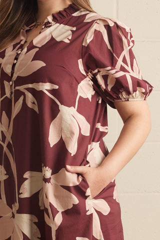 Bethany Dress in Wine