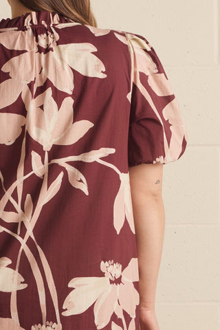 Bethany Dress in Wine