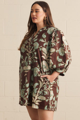 Autumn Ivy Dress in Chocolate