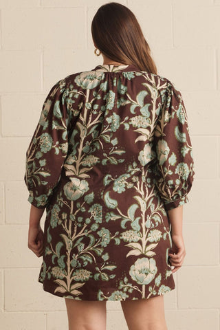 Autumn Ivy Dress in Chocolate