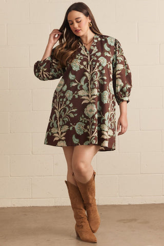 Autumn Ivy Dress in Chocolate