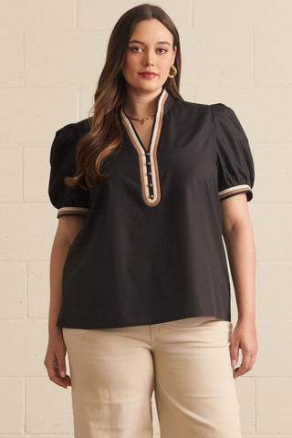 Drew Black & Gold Blouse