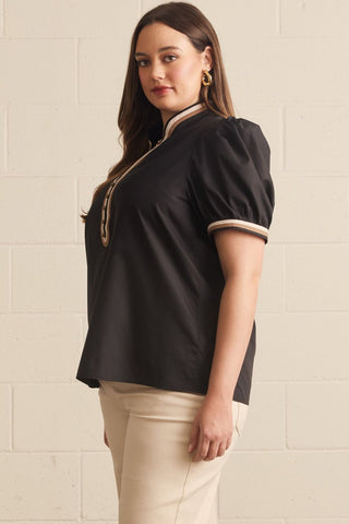 Drew Black & Gold Blouse