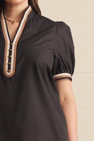 Drew Black & Gold Blouse