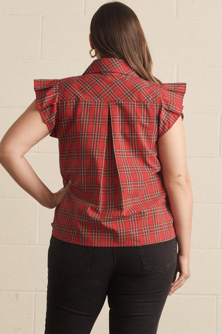 Red Perfectly Plaid Blouse