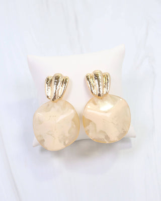 Adley Hammered Drop Earring