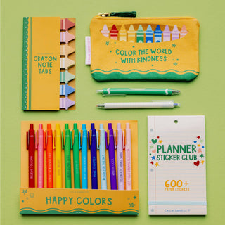 Crayon Sticky Note Tabs Set