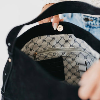 Evie Suede Hobo Shoulder Bag: Olive