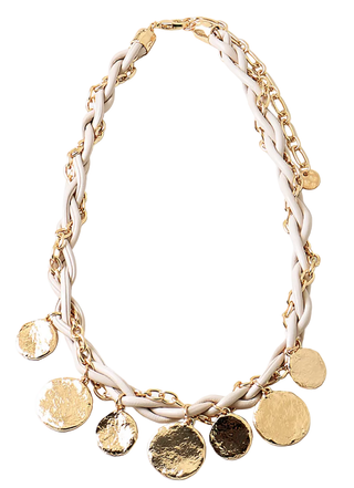 Coin Pendant Statement Necklace